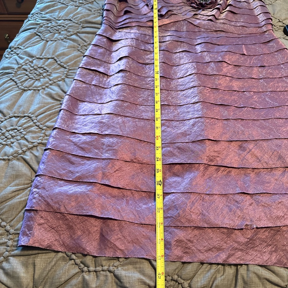 London Times Dress Size 16W purple Tiered Cap Sleeve Midi 💜 - Picture 7 of 11